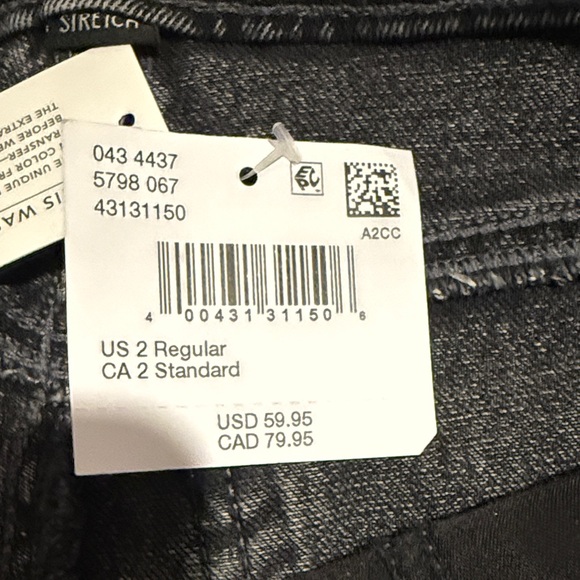 American Eagle Outfitters Dark Gray Straight Leg Jeans - Picture 3 of 4
